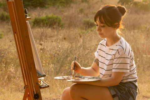 Get arty and draw or paint a scene in nature