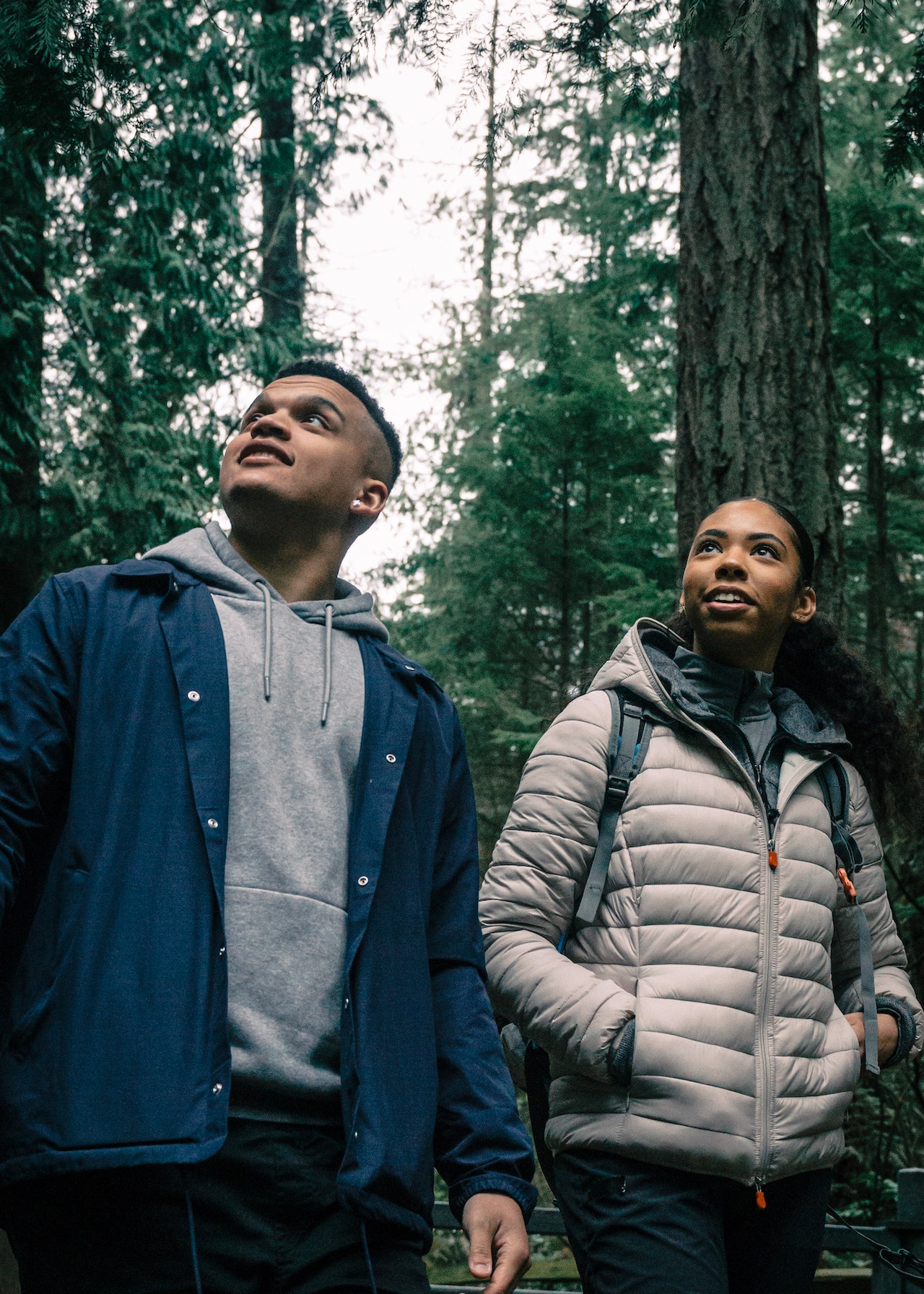Man and woman in a forest